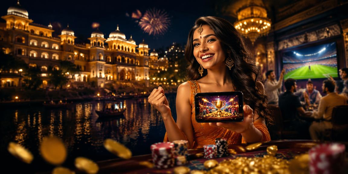 Night market scene in India reflecting vibrant casino app usage